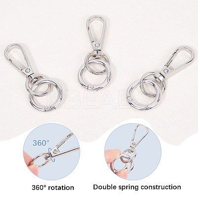 Teardrop Alloy Swivel Clasps PURS-SP0001-02P-1