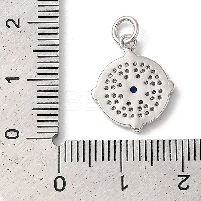 Rack Plating Brass Cubic Zirconia Pendants KK-Z056-26P-1