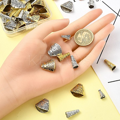 50Pcs 5 Styles Apetalous Alloy Bead Cone FIND-YW0006-39-1