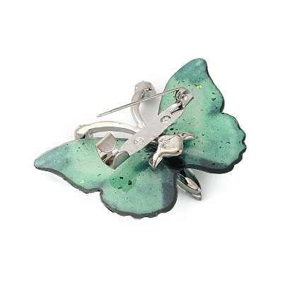 Butterfly Transparent Resin Brooch JEWB-M047-01H-1