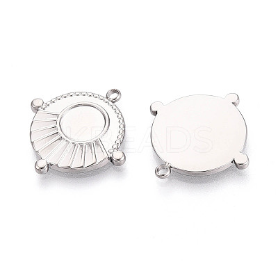 304 Stainless Steel Pendant Cabochon Settings LS-STAS-T065-93P-1