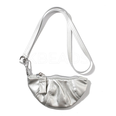 Soft Leather Croissant Clutch Bags AJEW-M043-04D-1