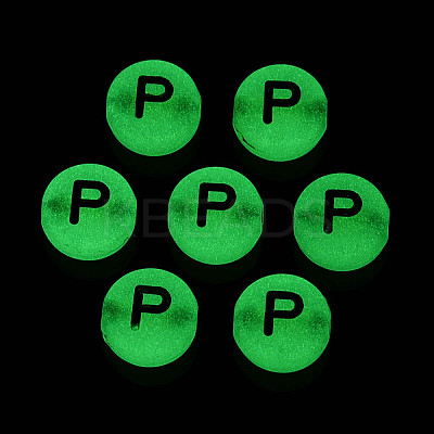 Luminous Frosted Acrylic Beads FACR-T008-02P-1