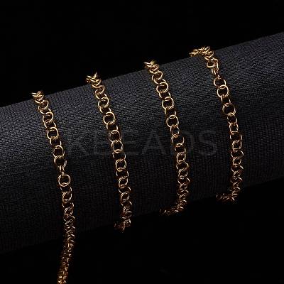 3.28 Feet Ion Plating(IP) 304 Stainless Steel Rolo Chains X-CHS-L014-06G-1