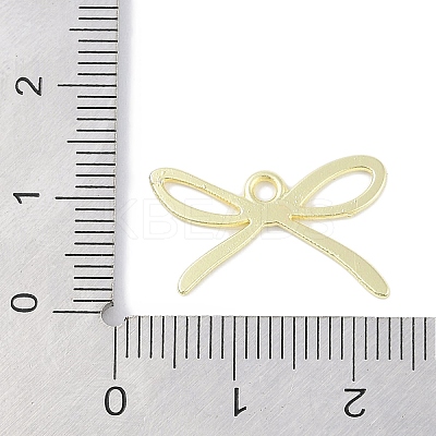 Rack Plating Bowknot Alloy Pendants PALLOY-F018-01G-1