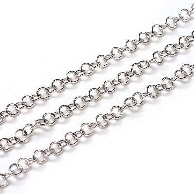 Tarnish Resistant 304 Stainless Steel Rolo Chains CHS-E016-02G-P-1