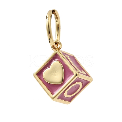 Brass Enamel Pendants KK-P338-43G-03-1