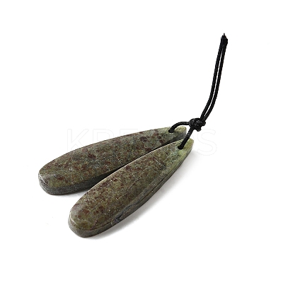 Natural Stichtite Pendants G-L617-G07-10x40mm-1