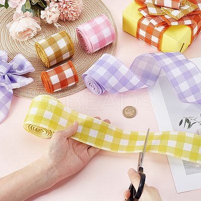 5Rolls 5 Colors Linen Ribbon OCOR-PH0006-73-1