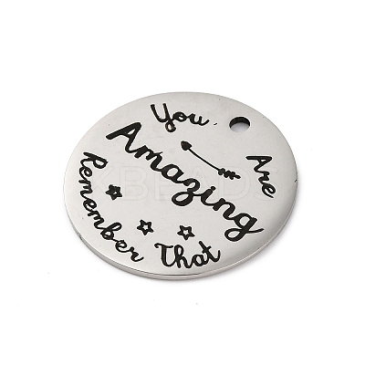 Anti-Tarnish 201 Stainless Steel Pendants STAS-R002-01P-24-1