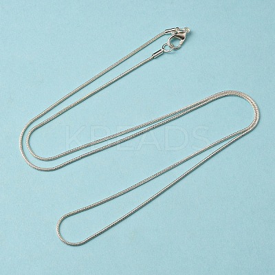 Brass Round Snake Chain Necklace Making KK-F763-07P-1