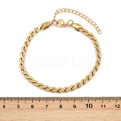 304 Stainless Steel Link Chain Bracelets for Women BJEW-Z143-05G-1