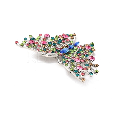 Colorful Rhinestone Butterfly Lapel Pin JEWB-P014-03P-1