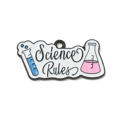 Chemistry Science Theme Alloy Enamel Pendants ENAM-I060-14A-1