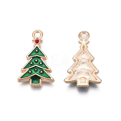 Christmas Alloy Enamel Pendants X-ENAM-Q442-65-1