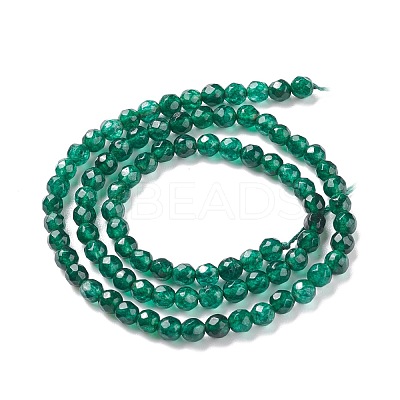 Dyed Natural White Jade Round Beads Strands X-G-E311-4mm-04-1