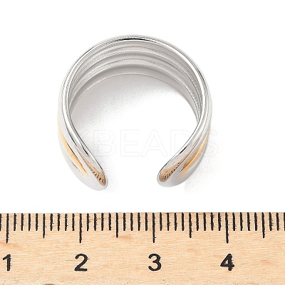 304 Stainless Steel Chunky Cuff Rings RJEW-S626-02GP-1