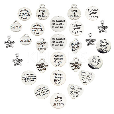 72 Pcs 12 Styles Tibetan Style Alloy Pendants PALLOY-SC0003-31AS-1