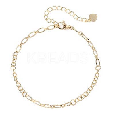 Brass Figaro & Rolo Chain Bracelets for Women BJEW-JB13157-1
