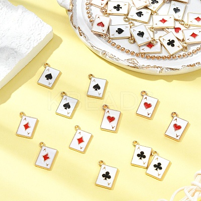 32Pcs 4 Styles Rack Plating Alloy Charms ENAM-YW0005-57-1