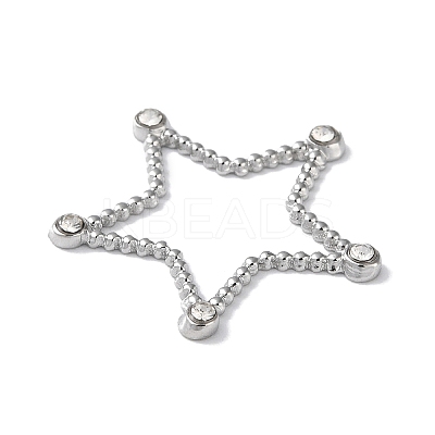 Stainless Steel Color 304 Stainless Steel Rhinestonet Pendants STAS-Q312-02D-P-1