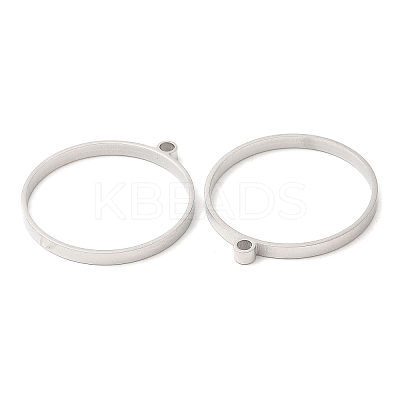 Non-Tarnish 304 Stainless Steel Open Back Bezel Flat Round Pendants STAS-Z040-04A-P-1