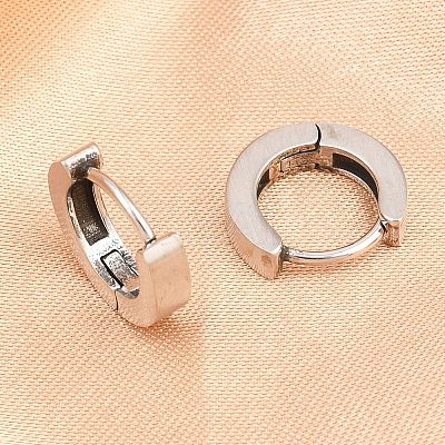 316 Surgical Stainless Hoop Earrings EJEW-C160-13AS-1