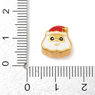 Christams Brass Enamel European Beads LS-KK-F922-03A-G-1