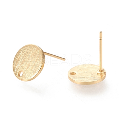 Brass Stud Earring Findings KK-F820-41G-1