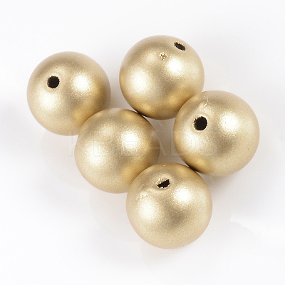 Matte Style Spray Painted Acrylic Beads LS-X-ACRP-S669-10mm-02-1