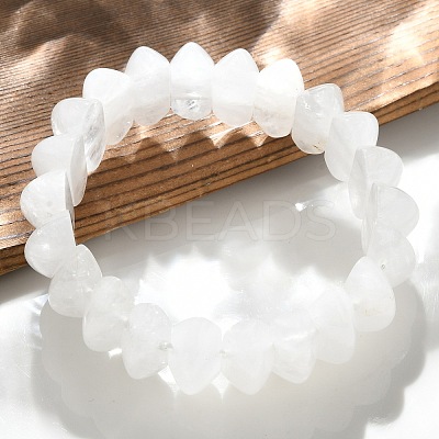 Bicone Natural Quartz Crystal Beads Stretch Bracelets for Women Men BJEW-C097-05J-1