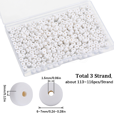 3 Strands Handmade Polymer Clay Beads Strands CLAY-SC0001-67D-1