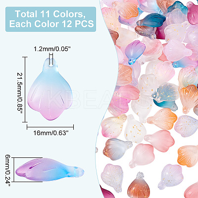 96pcs 8 colors Handmade Lampwork Pendants LAMP-PH0001-23-1
