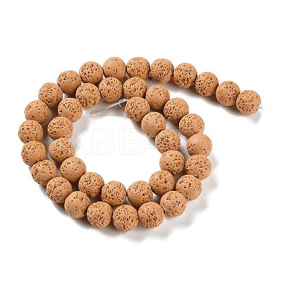 Synthetic Lava Rock Dyed Beads Strands G-H311-08C-10-1