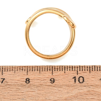 304 Stainless Steel Cuff Open Rings for Women SA-CBA6EDB-09G-1