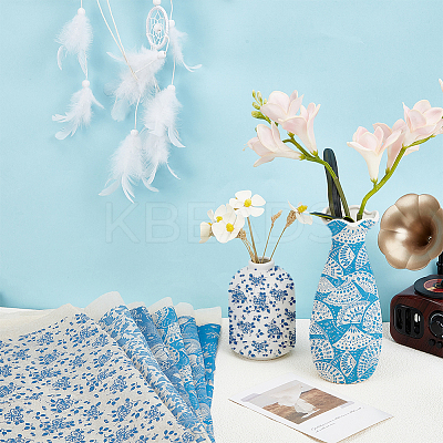 6Pcs 6 Styles Paper Ceramic Decals DIY-BC0015-29-1