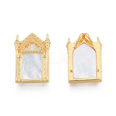 Natural Freshwater Shell Pendants KK-N233-417-1