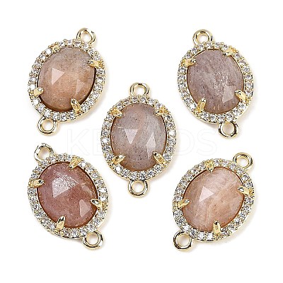 Natural Gemstone Faceted Oval Links G-B126-05G-1