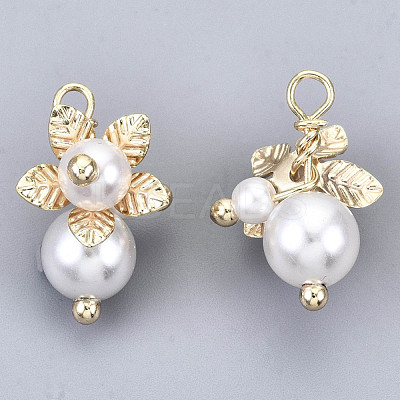 ABS Plastic Imitation Pearl Pendants X-KK-N233-073-NF-1