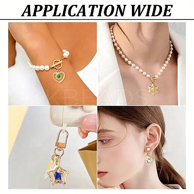 69Pcs 6 Styles Rack Plating Eco-Friendly Iron Pendants FIND-YW0005-89-1