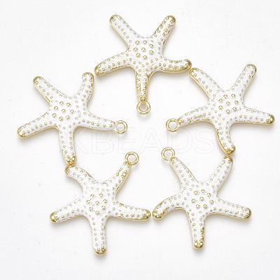 Spray Painted Alloy Pendants PALLOY-T065-24D-1
