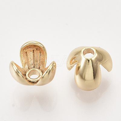 Brass Bead Caps KK-T048-005G-NF-1