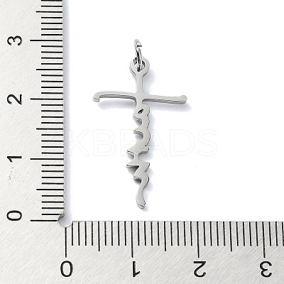 Non-Tarnish 304 Stainless Steel Pendants STAS-C097-66P-1