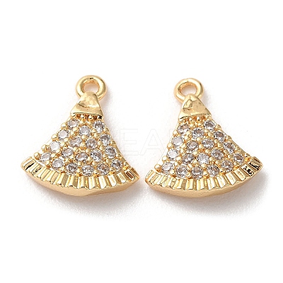 Brass Micro Pave Cubic Zirconia Charms KK-Q779-03G-1