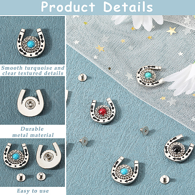 8 Sets 4 Colors Zinc Alloy & Resin Coin Screw Rivet FIND-CP0001-89-1