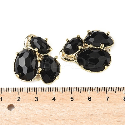 Natural Obsidian Links connectors G-E526-28O-1