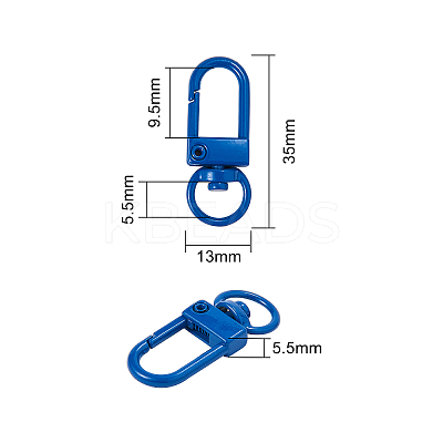 Metal Swivel Clasps PALLOY-CJ0001-46-1