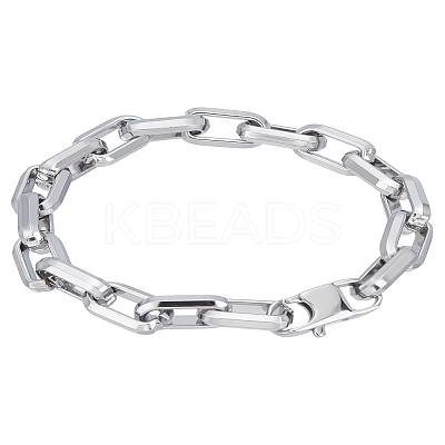1Pc Stainless Steel Cable Chain Bracelets for Men BJEW-LP0001-02-1