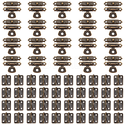 20 Sets Iron Lock Catch Clasps AJEW-GF0005-98-1