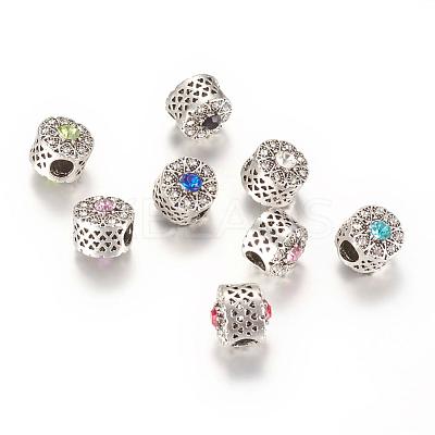 Alloy Rhinestone European Beads MPDL-S042-M-1